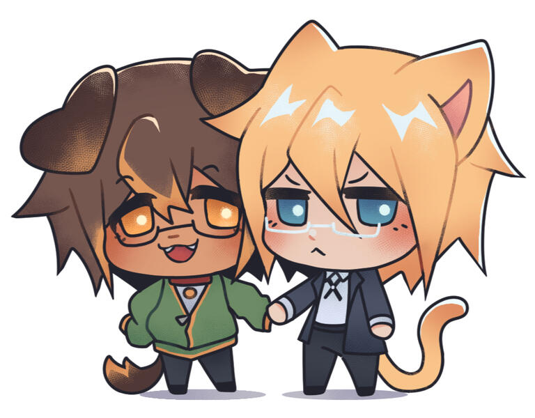 Byakuya and Raven [OC/FANART]